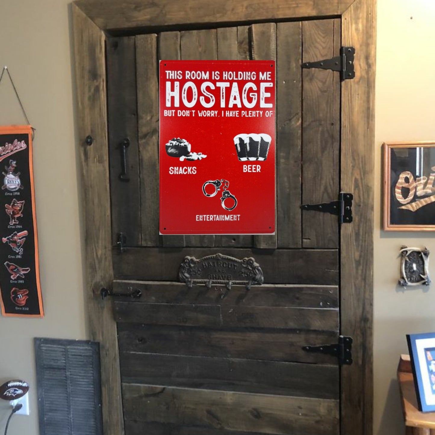 This Room Is Holding Me Hostage, Funny Man Cave Garage Home Sports Bar Pub Decor